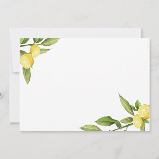 Waterverf Bridal Luncheon Kaart (Achterkant)