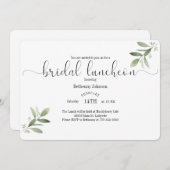 Waterverf Bridal Luncheon Kaart (Voorkant / Achterkant)