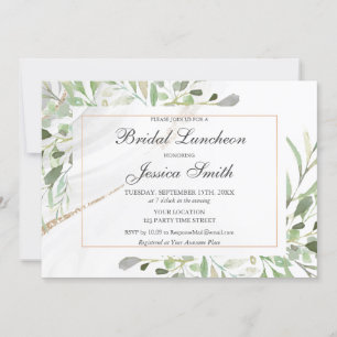 Waterverf Bridal Luncheon Kaart