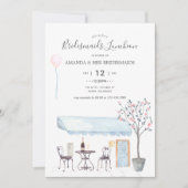 Waterverf Bridal Luncheon uitnodiging (Voorkant)