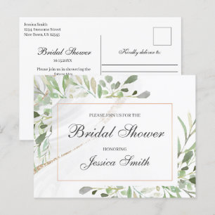 Waterverf Bridal Shower Invitation Briefkaart