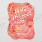  Waterverf Bridal Shower Invitation Kaart (Voorkant / Achterkant)