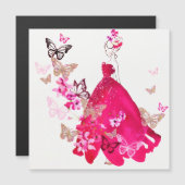 Waterverf Bride Floral Butterfly Gold Glitter (Voorkant / Achterkant)