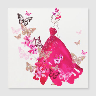 Waterverf Bride Floral Butterfly Gold Glitter