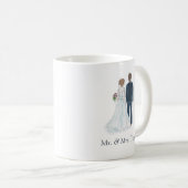 Waterverf Bride & Groom trouwde net met de heer Te Koffiemok (Voorkant rechts)