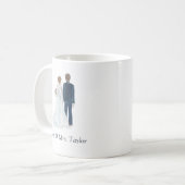 Waterverf Bride & Groom trouwde net met de heer Te Koffiemok (Voorkant links)