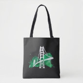 Waterverf Bridge Tote Bag (Voorkant)