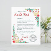 Waterverf brief van de kerstman voor kinderen (Staand voorkant)