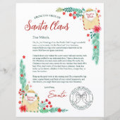 Waterverf brief van de kerstman voor kinderen (Voorkant)