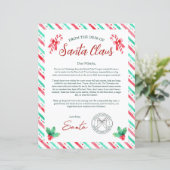 Waterverf brief van de kerstman voor kinderen (Staand voorkant)