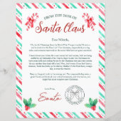 Waterverf brief van de kerstman voor kinderen (Voorkant)
