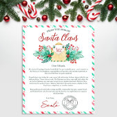 Waterverf brief van de kerstman voor kinderen