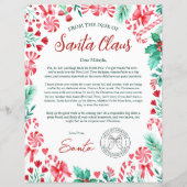 Waterverf brief van de kerstman voor kinderen (Voorkant)