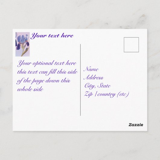 Waterverf Briefkaart (Achterkant)