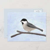 Waterverf Briefkaart met zwarte lampvoet (Voorkant / Achterkant)