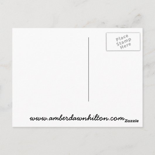 Waterverf Briefkaart Piano (Achterkant)