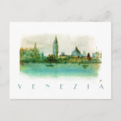 Waterverf Briefkaart van de Schets van Venetië (Voorkant)