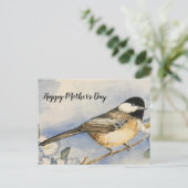 Waterverf Briefkaart  van Moederdag van kippen (Staand voorkant)