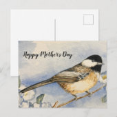 Waterverf Briefkaart  van Moederdag van kippen (Voorkant / Achterkant)