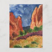 Waterverf Briefkaart voor kunstschilderwerk in de (Voorkant)