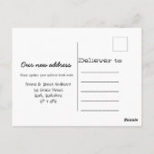 Waterverf Briefkaart voor nieuwe adresaankondiging (Achterkant)