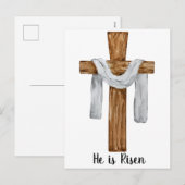  Waterverf Briefkaart voor Paasvakantie (Voorkant / Achterkant)