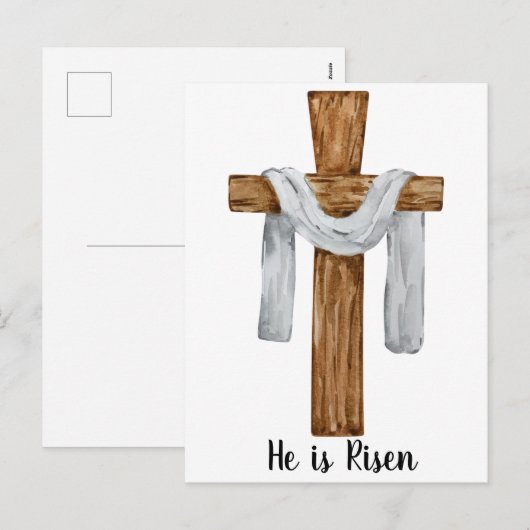  Waterverf Briefkaart voor Paasvakantie (Voorkant / Achterkant)