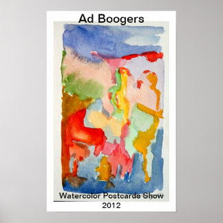 waterverf Briefkaarten Show Poster