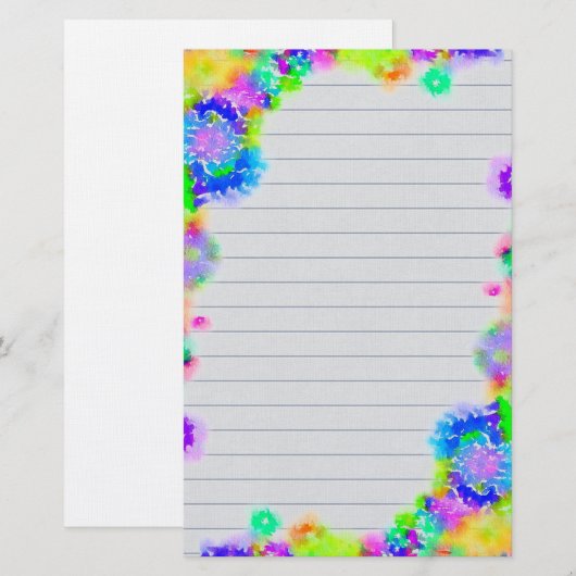 Waterverf Briefpapier (Voorkant / Achterkant)