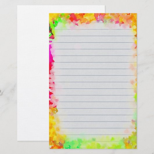 Waterverf Briefpapier (Voorkant / Achterkant)