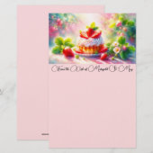 Waterverf Briefpapier Strawberry Shortcake (Voorkant / Achterkant)