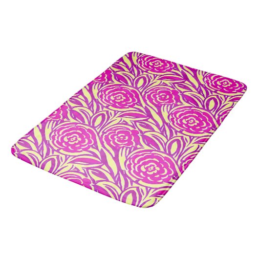 Waterverf Bright Boho Floral Swirl Badmat (Gekanteld)