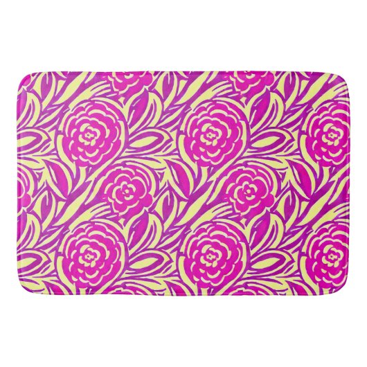 Waterverf Bright Boho Floral Swirl Badmat (Voorkant)