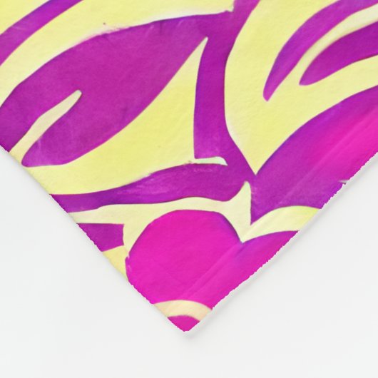 Waterverf Bright Boho Floral Swirl Fleece Deken (Hoek)