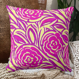 Waterverf Bright Boho Floral Swirl Kussen