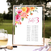 Waterverf Bright Citrus Flower Zitplaatskaart Kaar Kaart