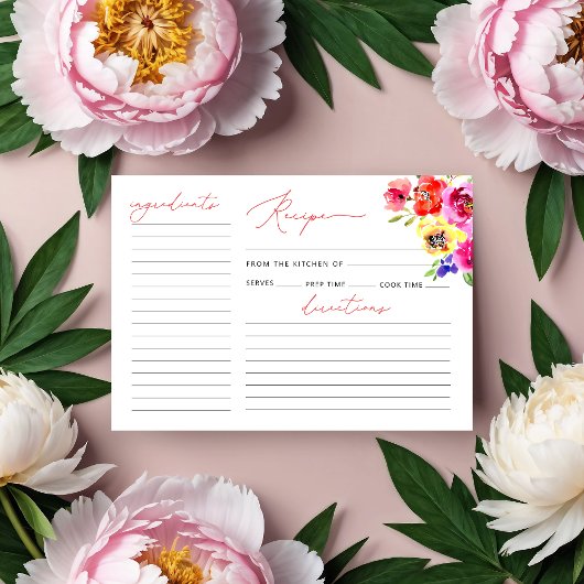 Waterverf Bright Floral Vrijgezellenfeest Recept K