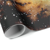 Waterverf Bright Gele nebula, sterren en donkere s Cadeaupapier (Rol Hoek)