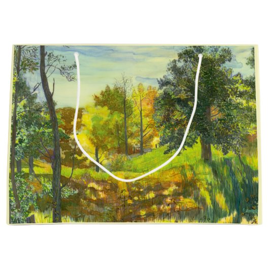 Waterverf Bright herfst Groot Cadeauzakje (Voorkant)