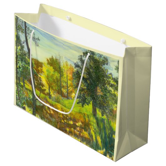 Waterverf Bright herfst Groot Cadeauzakje (Voorkant Gekanteld)