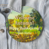 Waterverf Bright herfst Ronde Button 6,0 Cm (In situ)