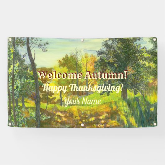 Waterverf Bright herfst Spandoek (Horizontaal)