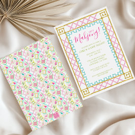 Waterverf Bright Mahjong Tegels & Bamboo Party Kaart