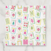 Waterverf Bright Mahjong Tegels Bedankjes Labels (Achterkant)