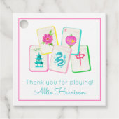 Waterverf Bright Mahjong Tegels Bedankjes Labels (Voorkant)