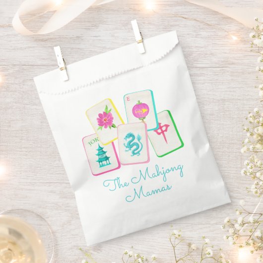 Waterverf Bright Mahjong Tegels Bedankzakje (Geknipt)