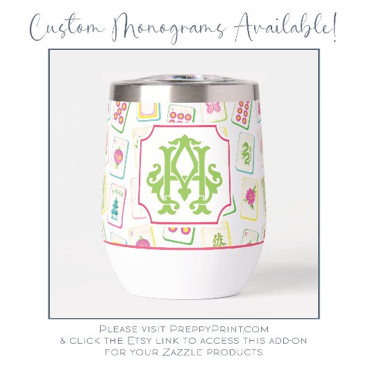 Waterverf Bright Mahjong Tegels Monogram