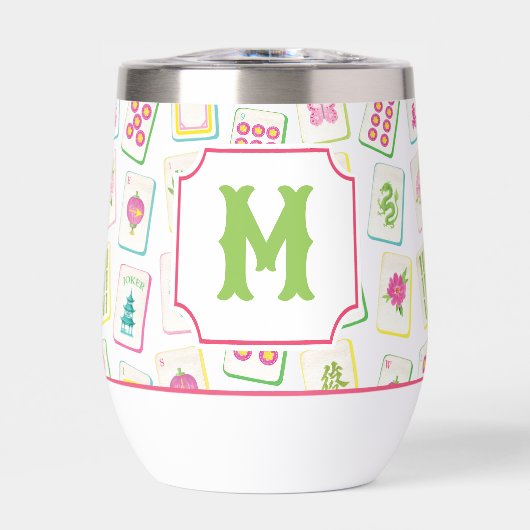 Waterverf Bright Mahjong Tegels Monogram (Voorkant)