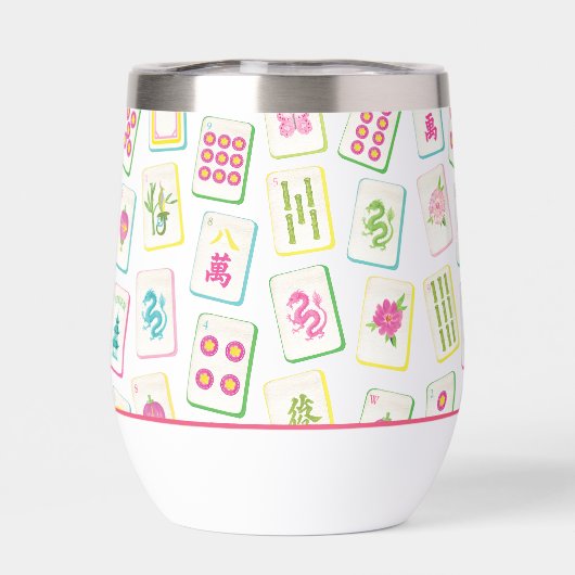 Waterverf Bright Mahjong Tegels Monogram (Achterkant)