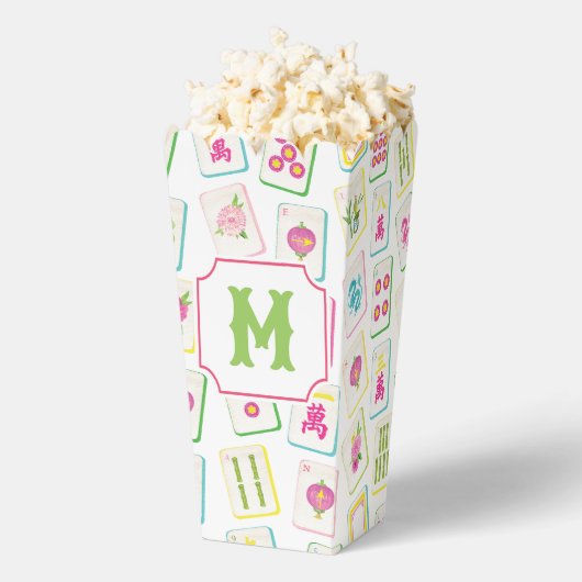 Waterverf Bright Mahjong Tegels Monogram Bedankdoosjes (Popped)